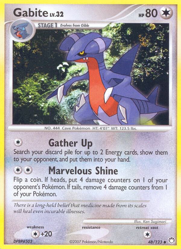 Gabite 48/123 card from Mysterious Treasures