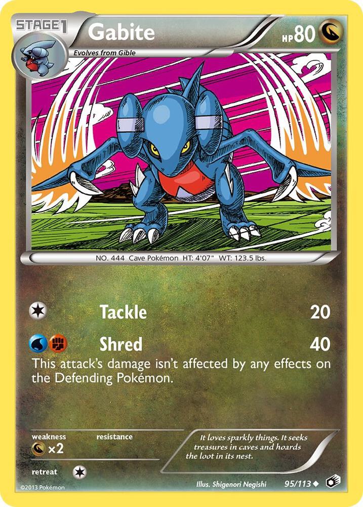 Gabite 95/113 card from Legendary Treasures