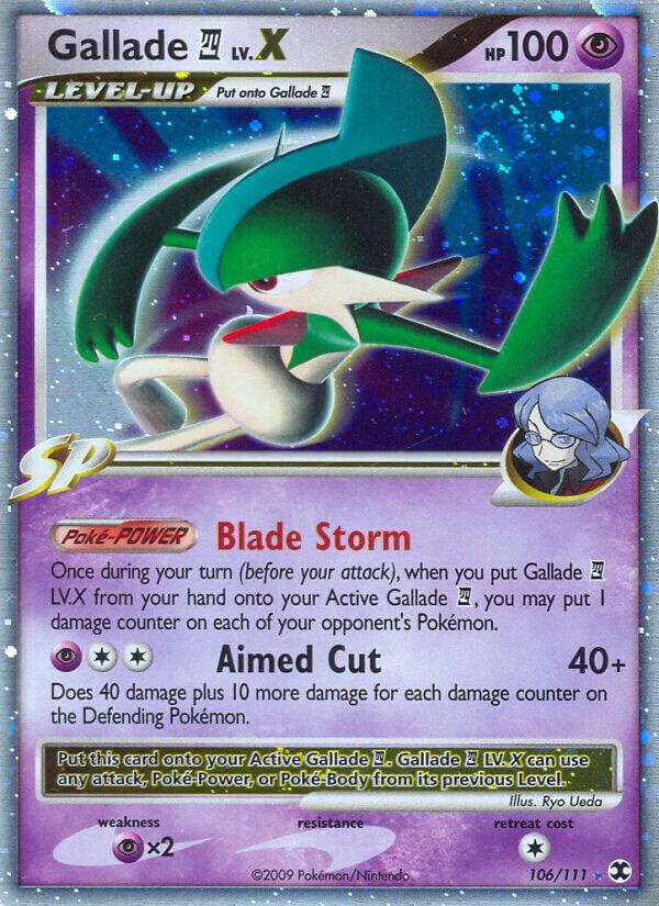 Gallade E4 Lv.X 106/111 card from Rising Rivals