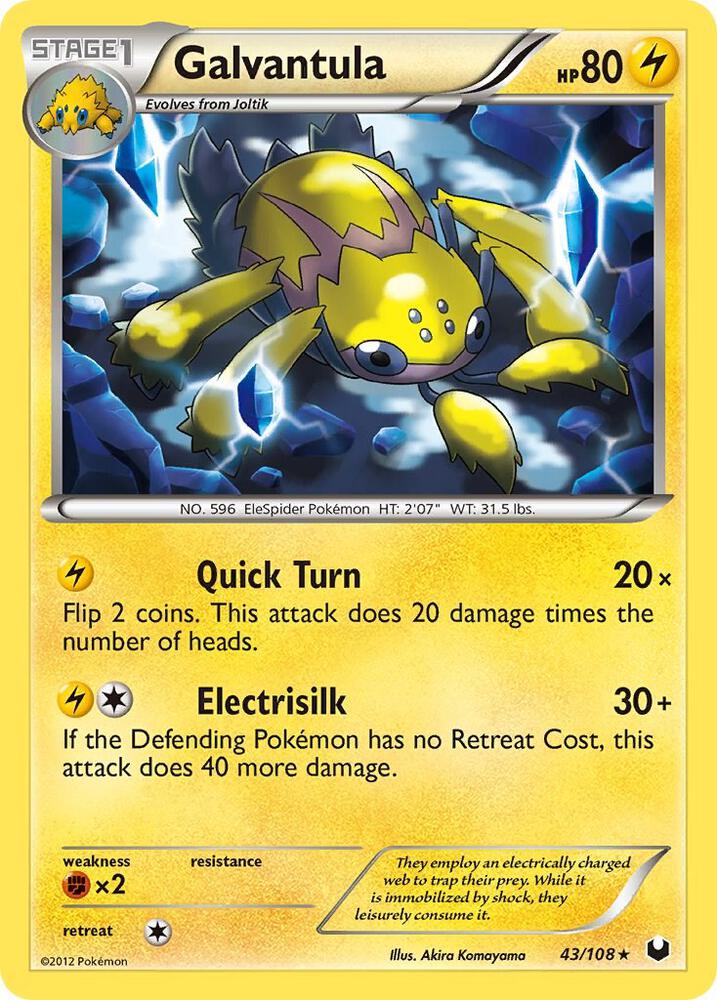 Galvantula 43/108 card from Dark Explorers