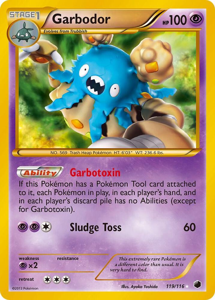 Garbodor (119 Secret Rare) 119/116 card from Plasma Freeze