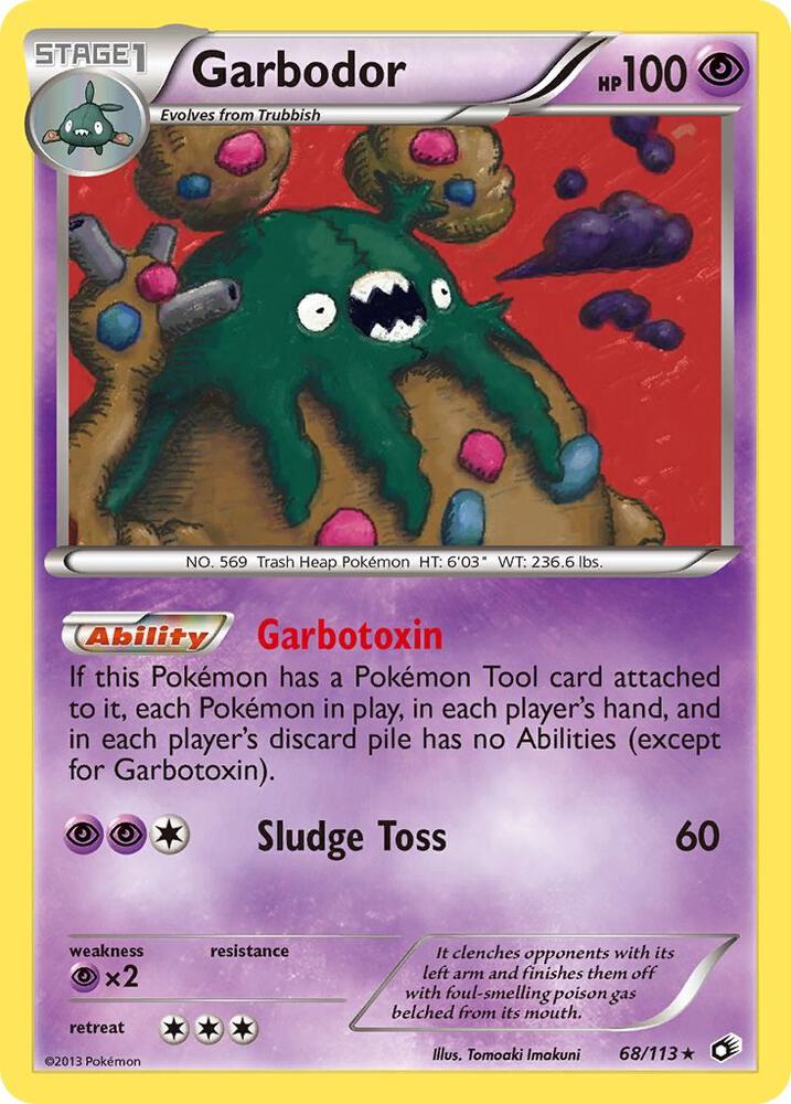 Garbodor 68/113 card from Legendary Treasures