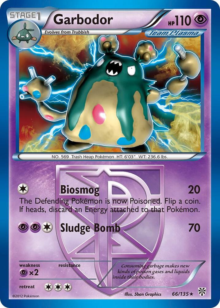 Garbodor (Team Plasma) (66) 66/135 card from Plasma Storm