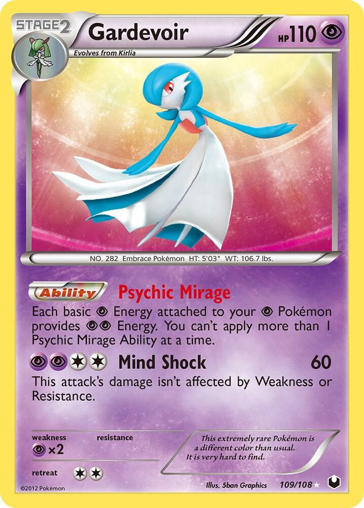 Gardevoir 109/108 card from Dark Explorers