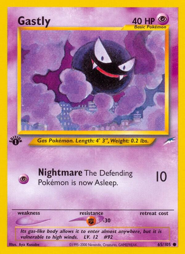 Gastly 065/105 card from Neo Destiny