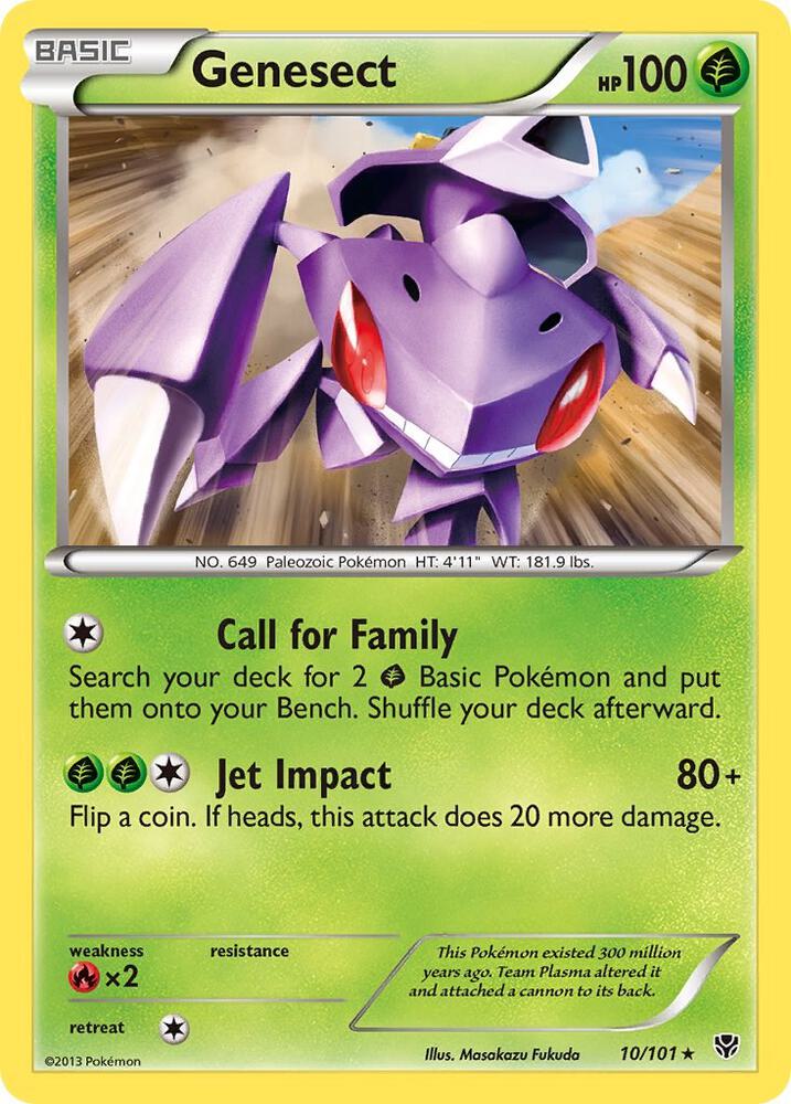 Genesect 10/101 card from Plasma Blast