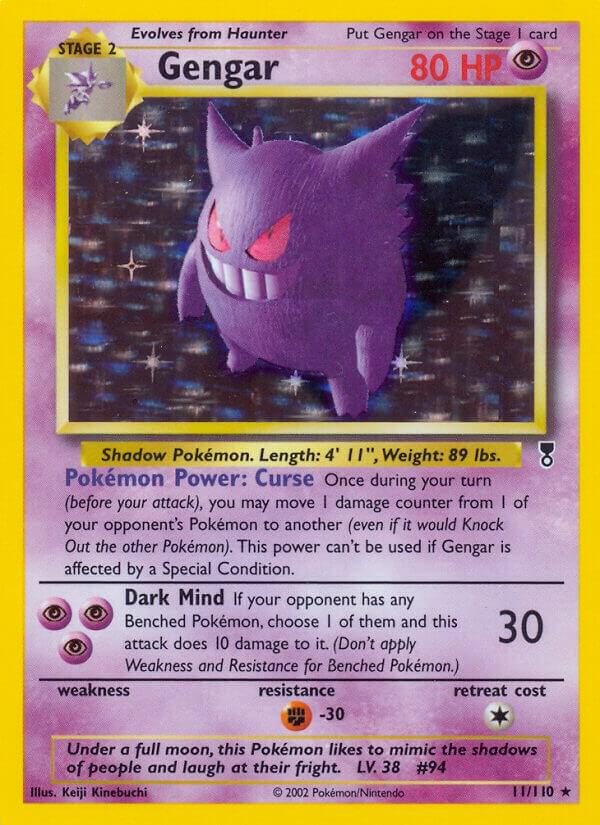 Gengar 011/110 card from Legendary Collection