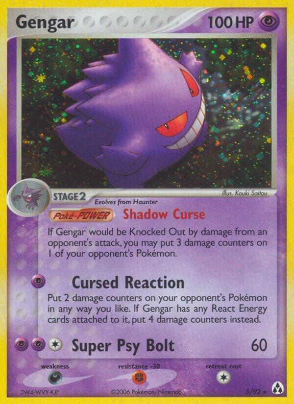 Gengar 5/92 card from Legend Maker