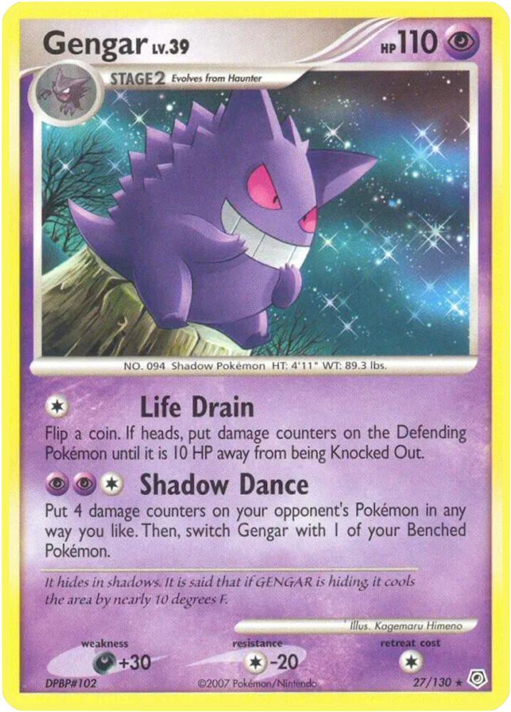 Gengar 27/130 card from Diamond and Pearl