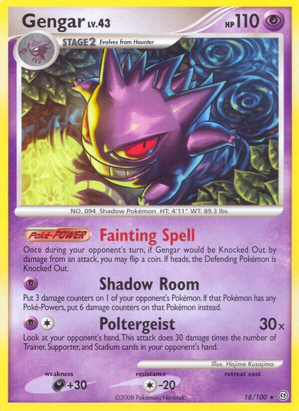Gengar 18/100 card from Stormfront