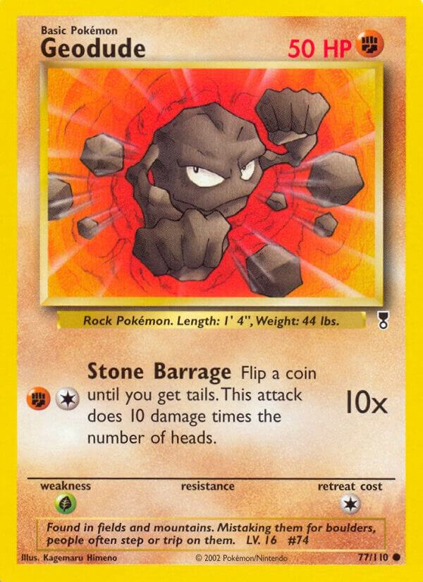 Geodude 077/110 card from Legendary Collection