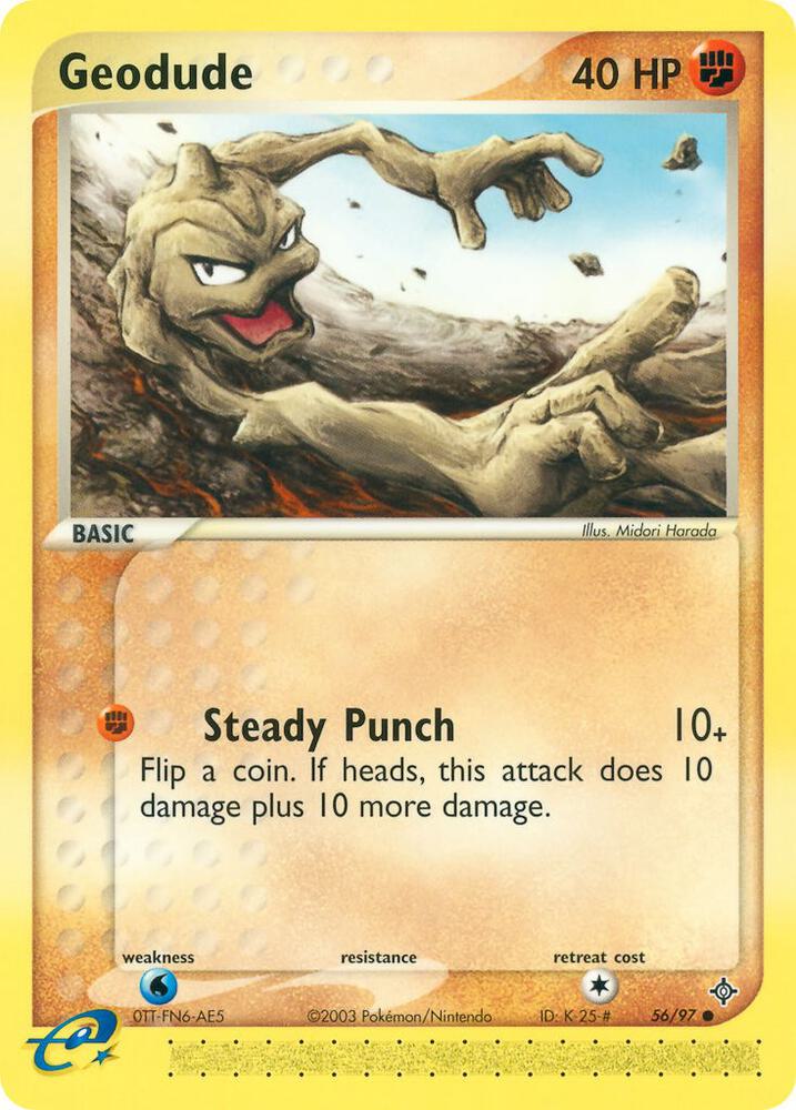 Geodude 56/97 card from Dragon