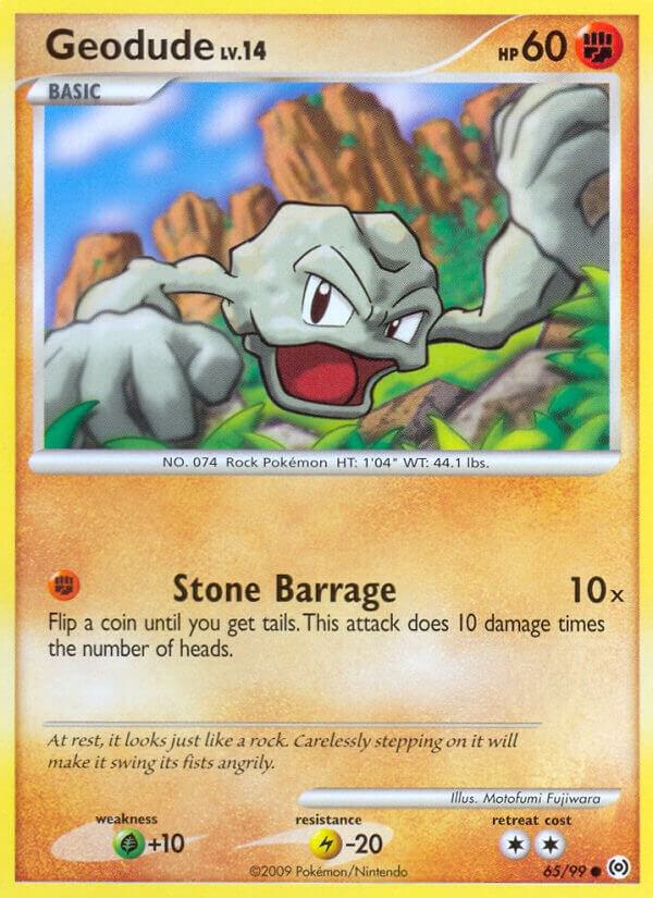 Geodude 65/99 card from Arceus