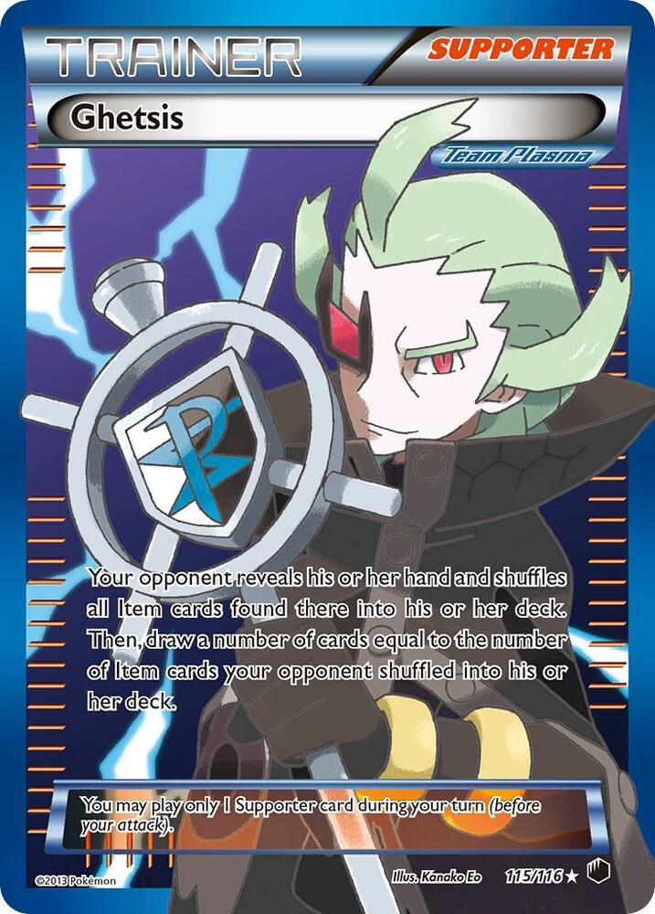 Ghetsis (Team Plasma) (Full Art) 115/116 card from Plasma Freeze