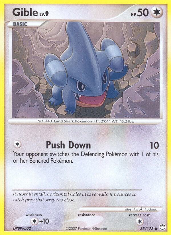 Gible 85/123 card from Mysterious Treasures
