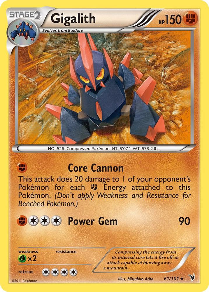 Gigalith 61/101 card from Noble Victories