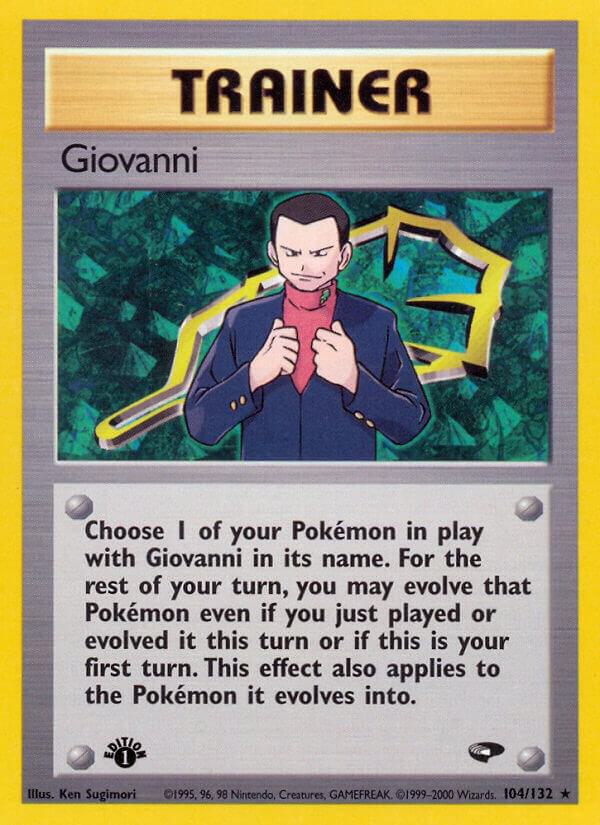 Giovanni (104) 104/132 card from Gym Challenge