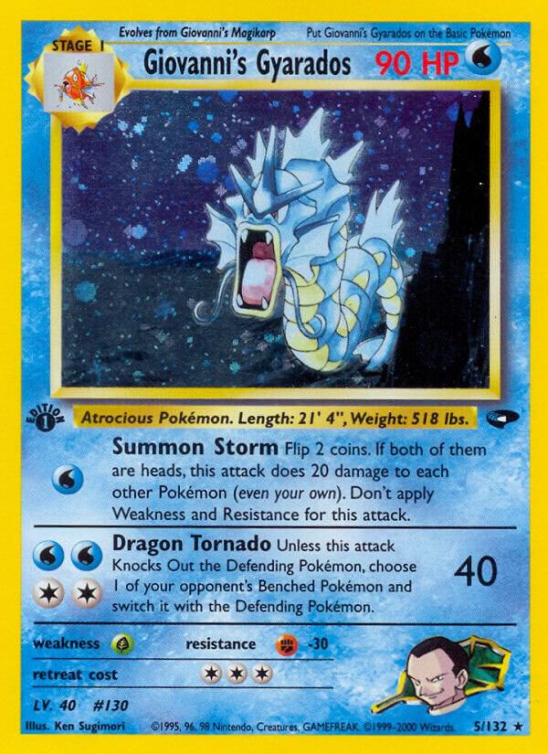 Giovanni's Gyarados 005/132 card from Gym Challenge