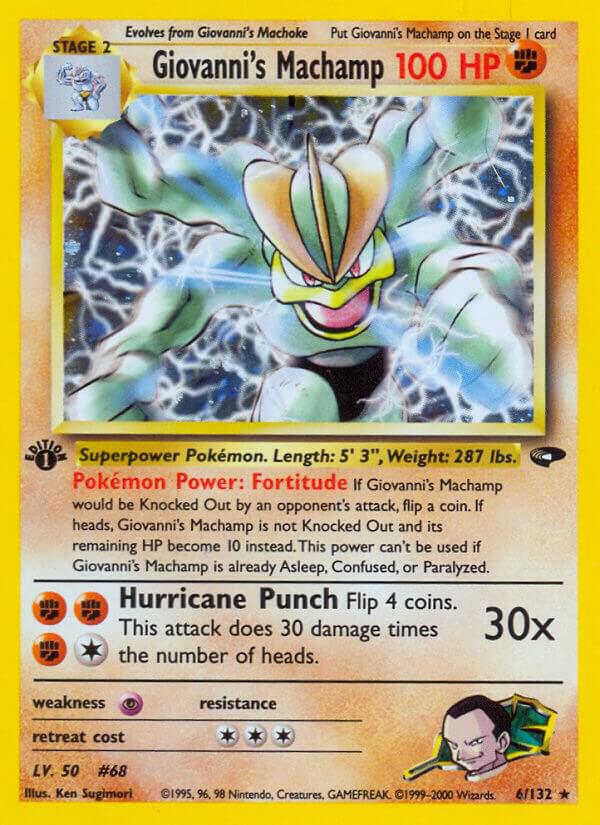 Giovanni's Machamp 006/132 card from Gym Challenge