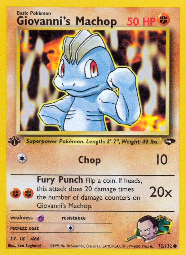 Giovanni's Machop 072/132 card from Gym Challenge