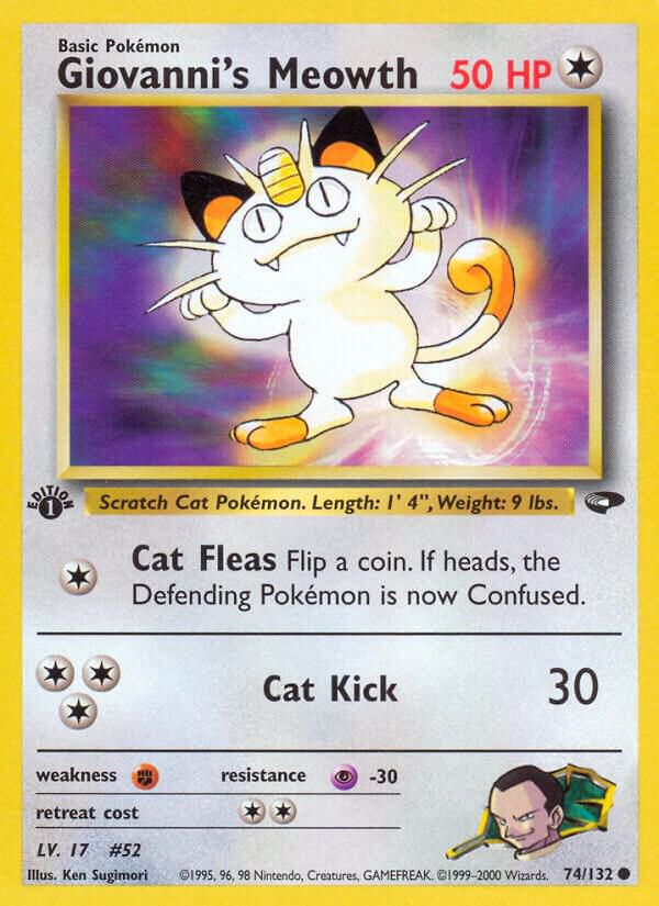Giovanni's Meowth (74) 074/132 card from Gym Challenge