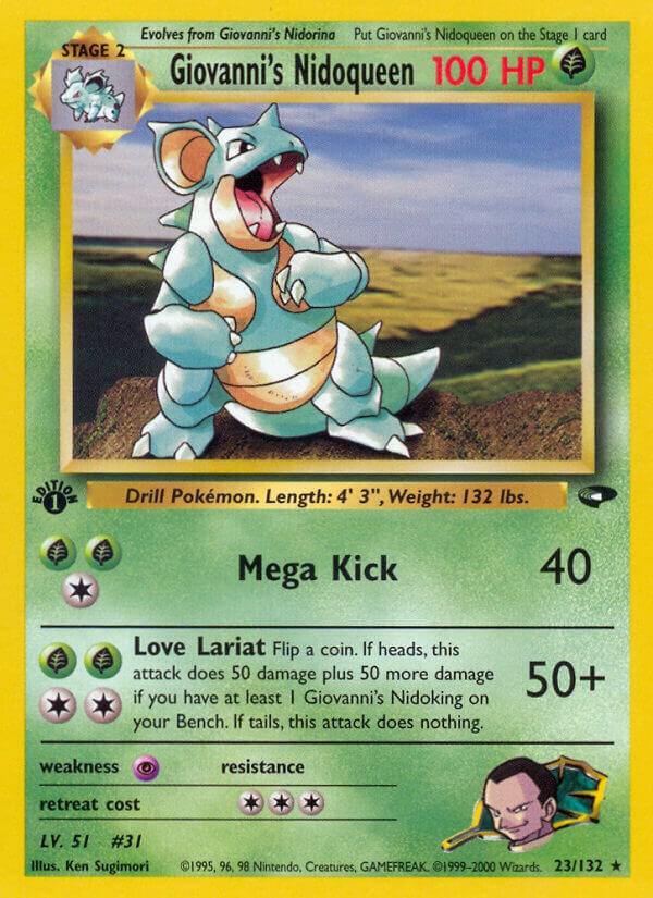 Giovanni's Nidoqueen 023/132 card from Gym Challenge