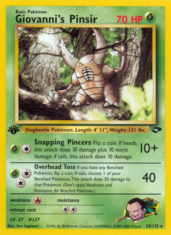 Giovanni's Pinsir 024/132 card from Gym Challenge