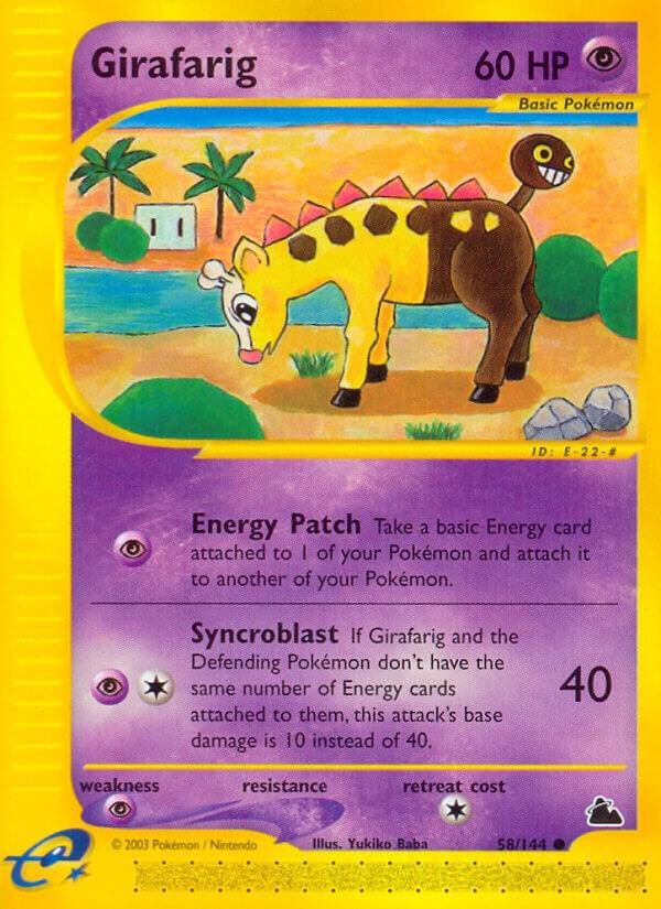 Girafarig 058/144 card from Skyridge