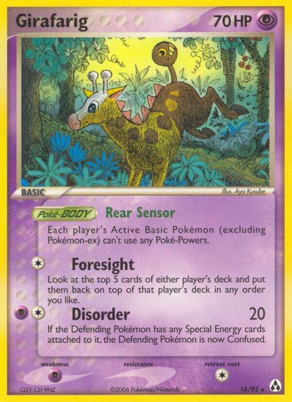 Girafarig 16/92 card from Legend Maker