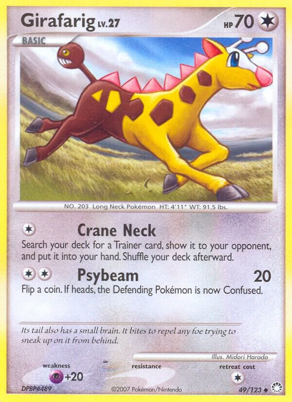 Girafarig 49/123 card from Mysterious Treasures