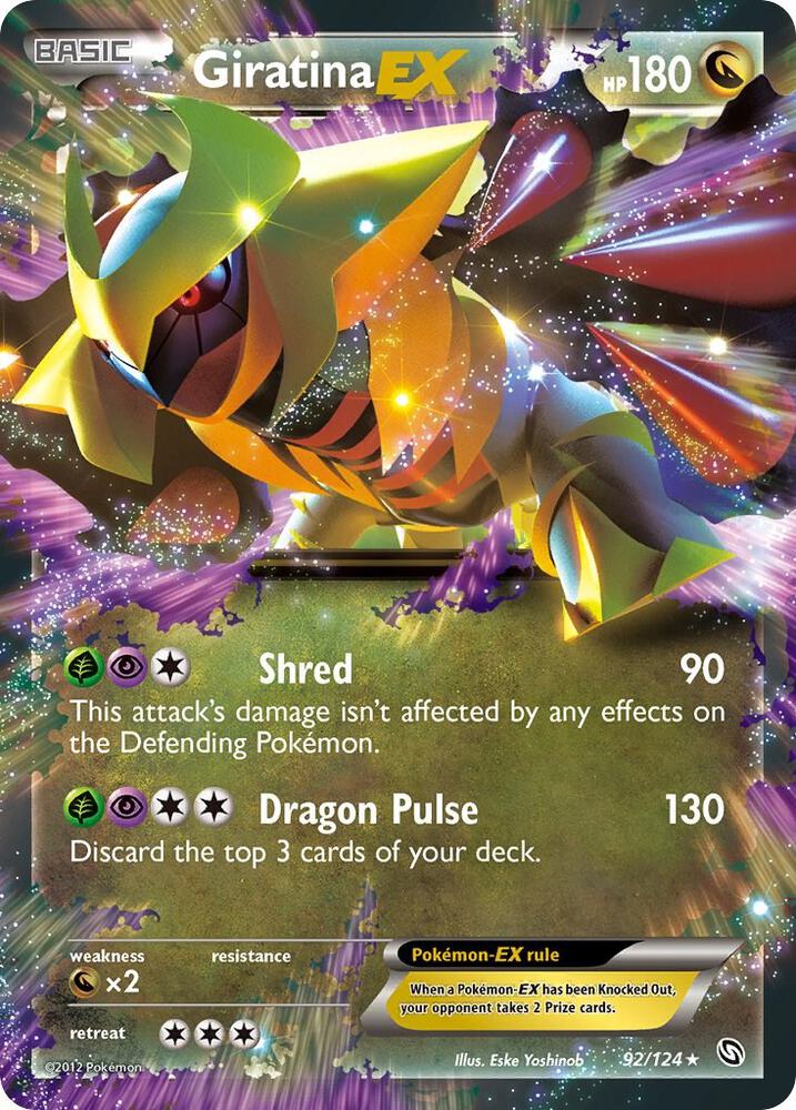 Giratina EX 92/124 card from Dragons Exalted