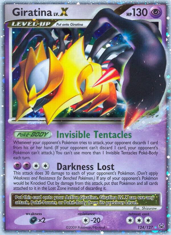 Giratina LV.X 124/127 card from Platinum