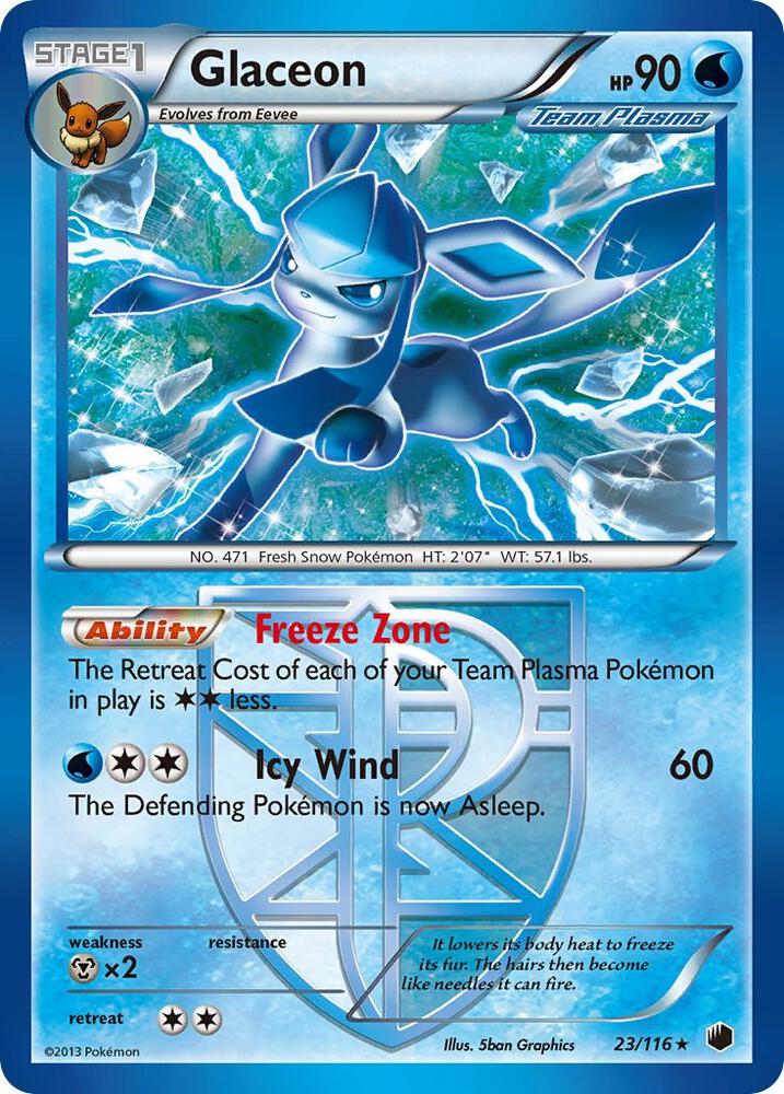 Glaceon (Team Plasma) 23/116 card from Plasma Freeze
