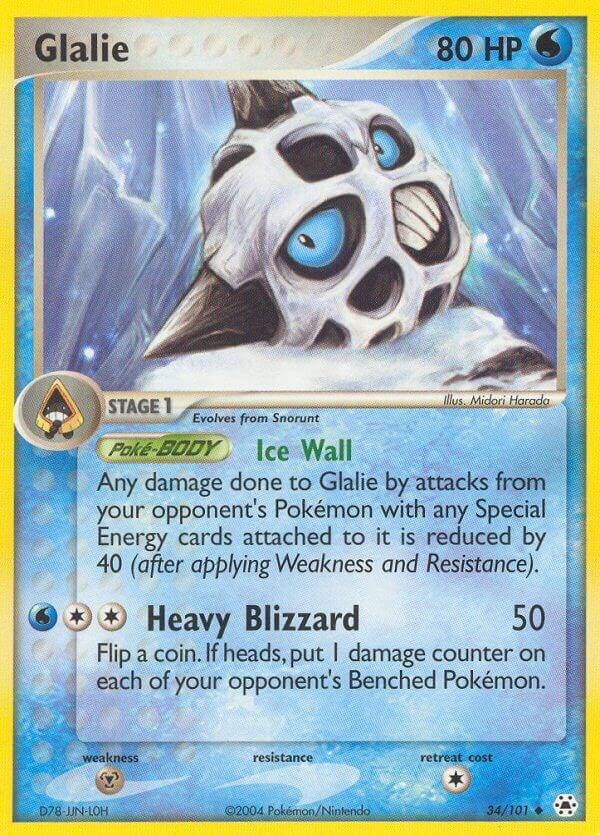 Glalie 34/101 card from Hidden Legends