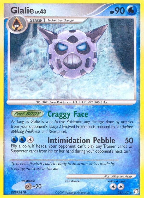 Glalie 25/123 card from Mysterious Treasures