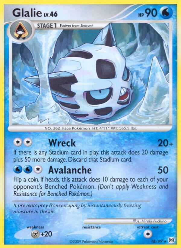 Glalie 18/99 card from Arceus