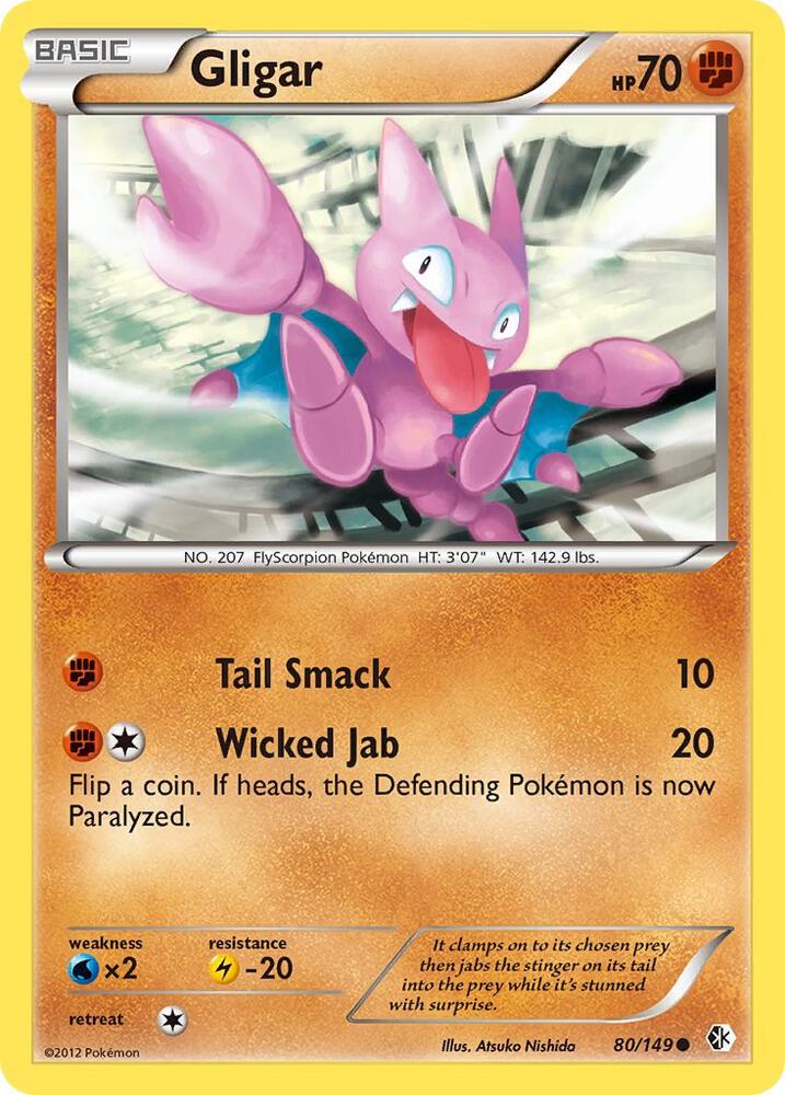 Gligar 80/149 card from Boundaries Crossed
