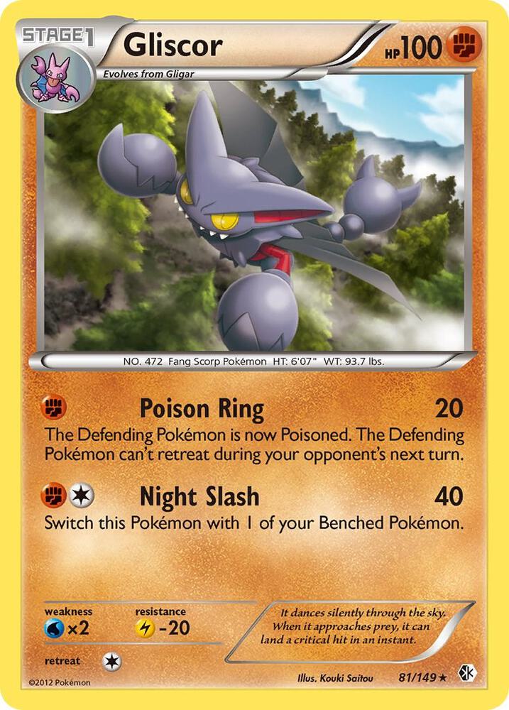 Gliscor 81/149 card from Boundaries Crossed