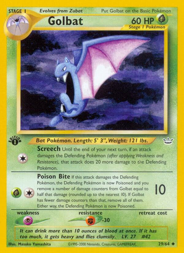 Golbat 29/64 card from Neo Revelation