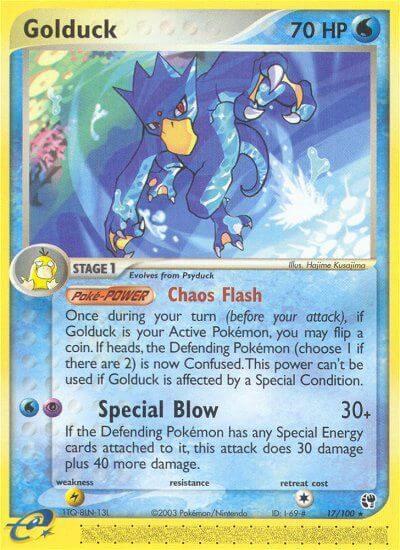 Golduck 17/100 card from Sandstorm