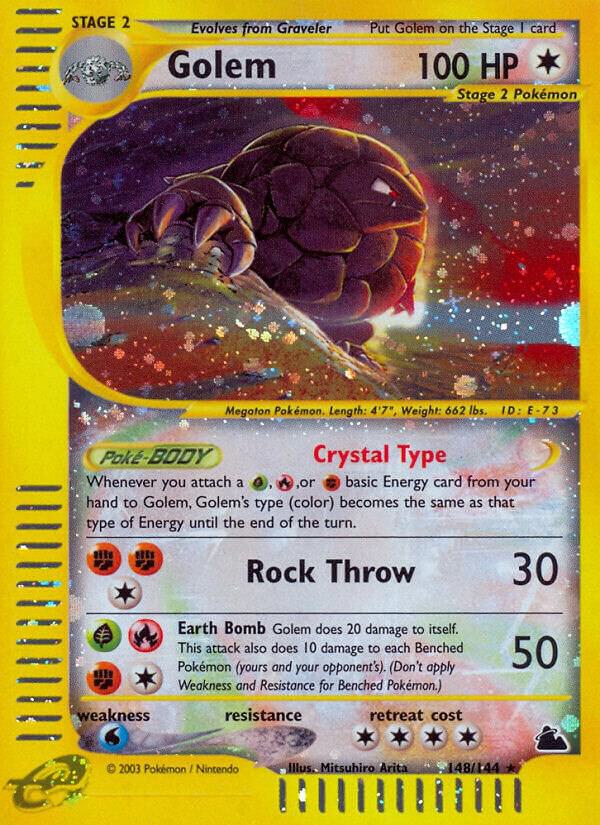 Golem 148/144 card from Skyridge