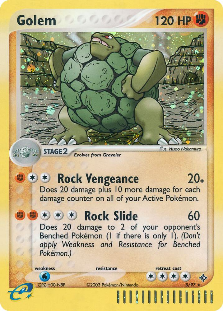 Golem 5/97 card from Dragon
