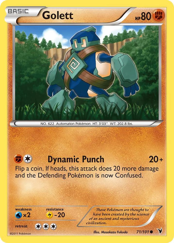 Golett 71/101 card from Noble Victories