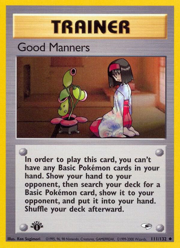 Good Manners 111/132 card from Gym Heroes