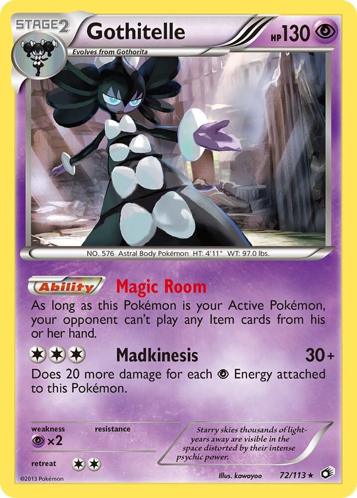 Gothitelle 72/113 card from Legendary Treasures