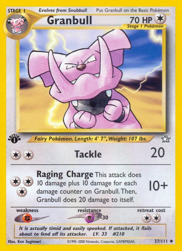Granbull 037/111 card from Neo Genesis