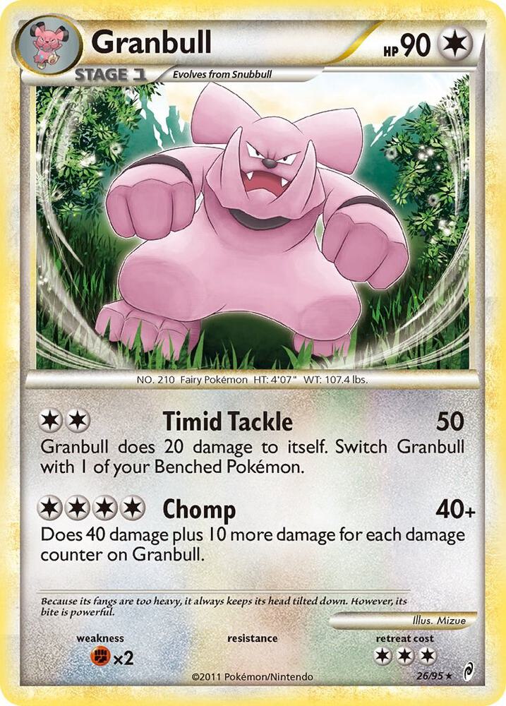 Granbull 26/95 card from Call of Legends