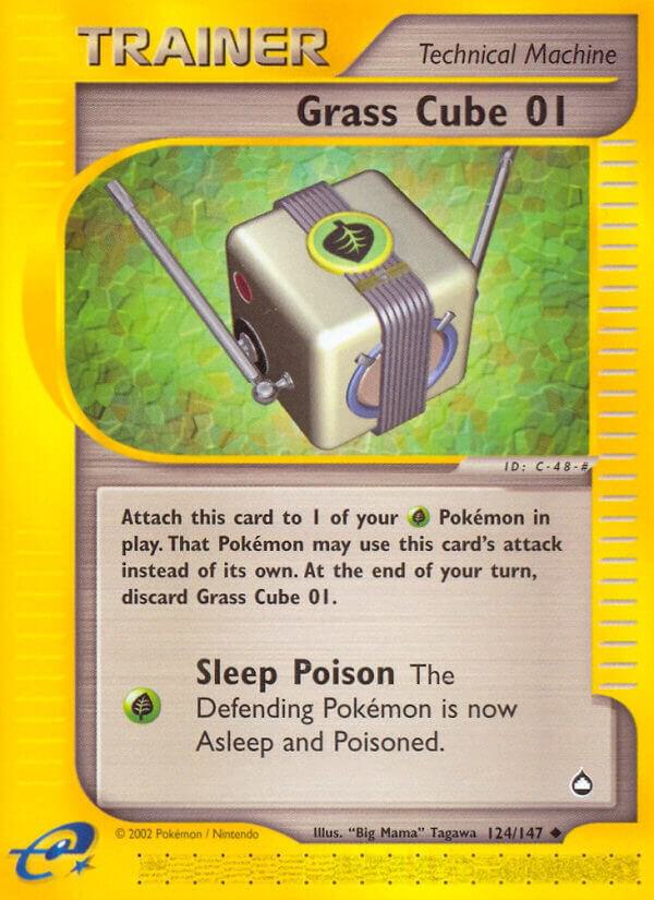 Grass Cube 01 124/127 card from Aquapolis