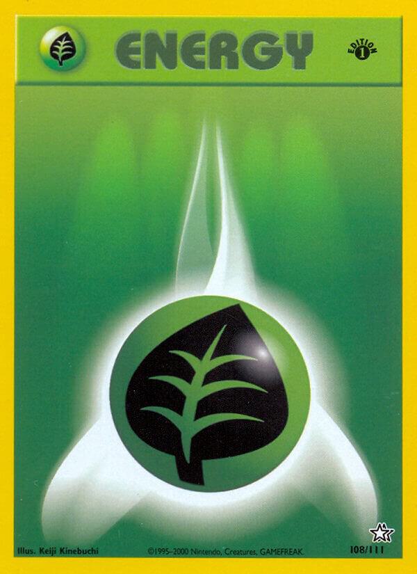 Grass Energy 108/111 card from Neo Genesis