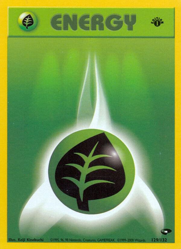 Grass Energy 129/132 card from Gym Challenge